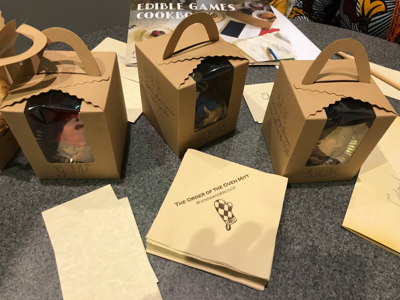 The creme puffs came in tidy little cartons.